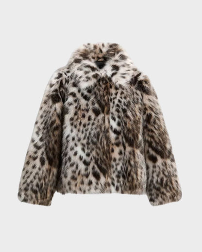 LEOPARD FAUX FUR COAT