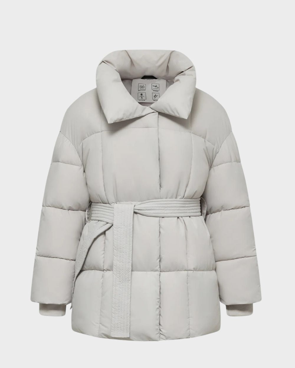 MID-LENGHT LUXE BELTED PUFFER COAT