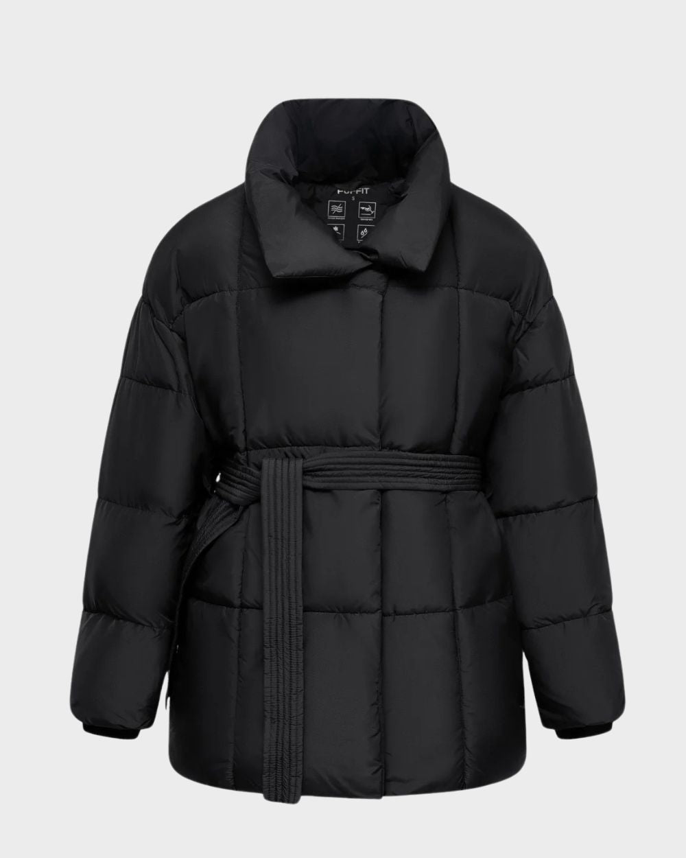 MID-LENGHT LUXE BELTED PUFFER COAT