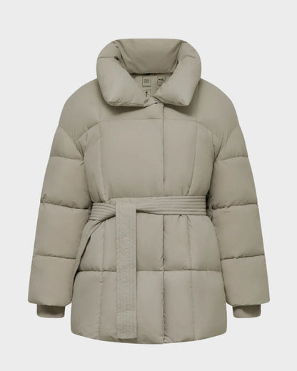 MID-LENGHT LUXE BELTED PUFFER COAT