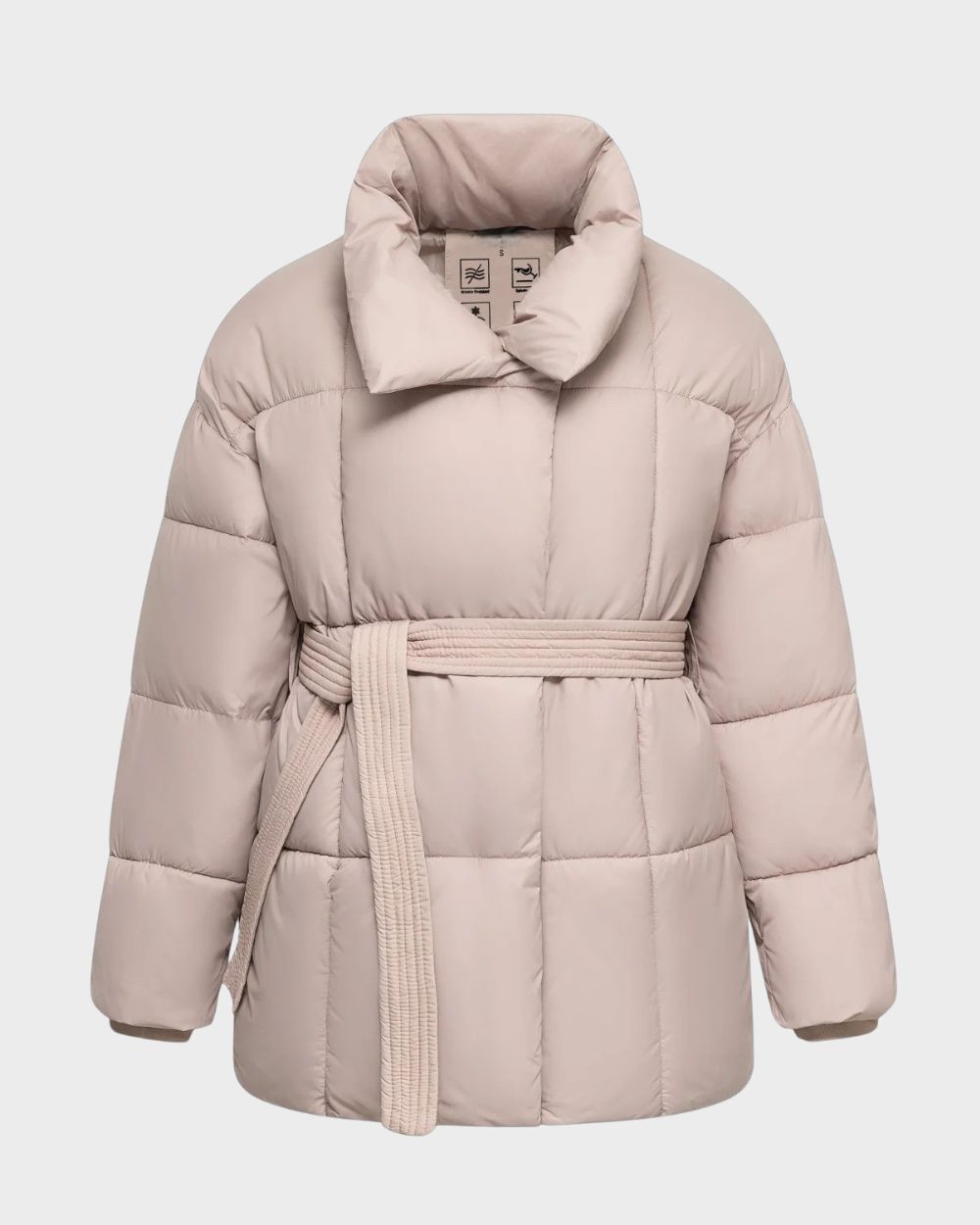 MID-LENGHT LUXE BELTED PUFFER COAT