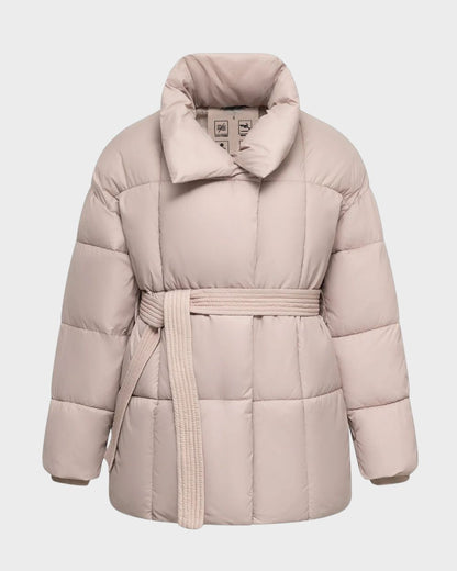 MID-LENGHT LUXE BELTED PUFFER COAT