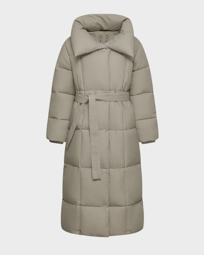 MAXI LUXE BELTED PUFFER COAT