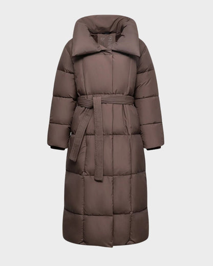 MAXI LUXE BELTED PUFFER COAT