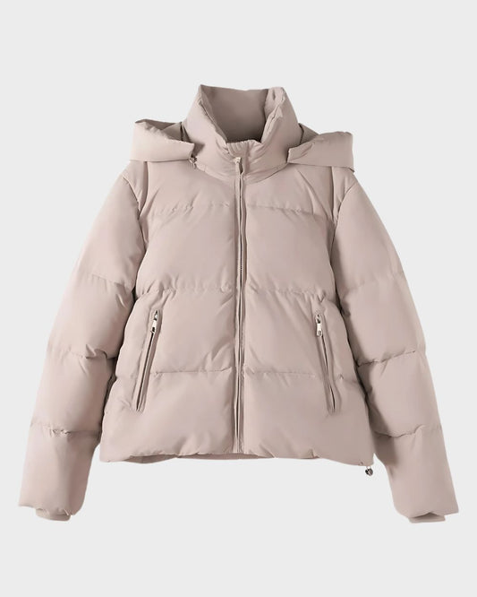 RELAXED FIT HOODED PUFFER JACKET